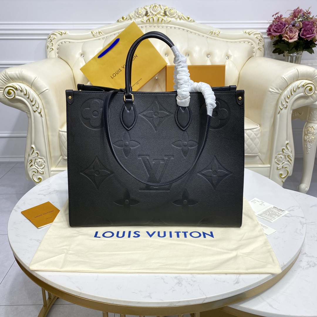 Louis Vuitton ONTHEGO GM Monogram Handbag M44925 Black 